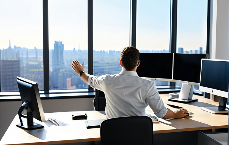 Modern Office Environment**
"A professional environmental engineer in a modern, sunlit office, fully clothed in a modest business casual outfit, working at a clean desk with multiple monitors. The background shows a city skyline. Focus on a welcoming and professional atmosphere. Safe for work, appropriate content, perfect anatomy, natural proportions, well-formed hands, proper finger count, professional environment."
**